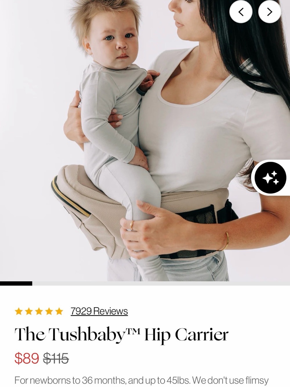 Leather Tushbaby carrier